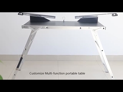 広場用長方形折りたたみキャンピングテーブル ポータブル調整可能なアルミキャンピングテーブル